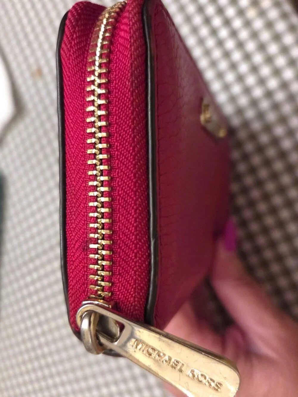 Michael Kors Jet Set Continental Wallet - Red _GUC